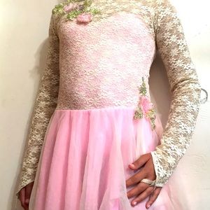 Pink floral dress